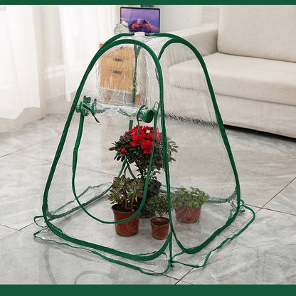 Greenhouses,Indoor Outside,  Portable Greenhouse Kit with Side Windows, PE Cover, Backyard Garden, Foldable, No Assembly Required, 27.56 * 27.56 * 31.5 inches