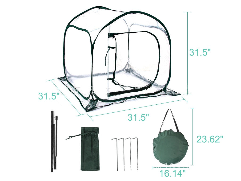 Transparente faltbare Hausgarten-Gewächshaus-Heizung Mini-Wintergarten-Balkon-Gartenabdeckung Sämling-Pflanzenschutzabdeckung