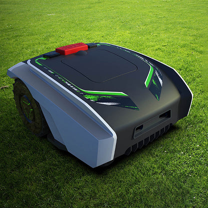 Automatic Robotic Lawn Mower, with Bluetooth app and Boundary Wire, The quietest in its Class(Gray)