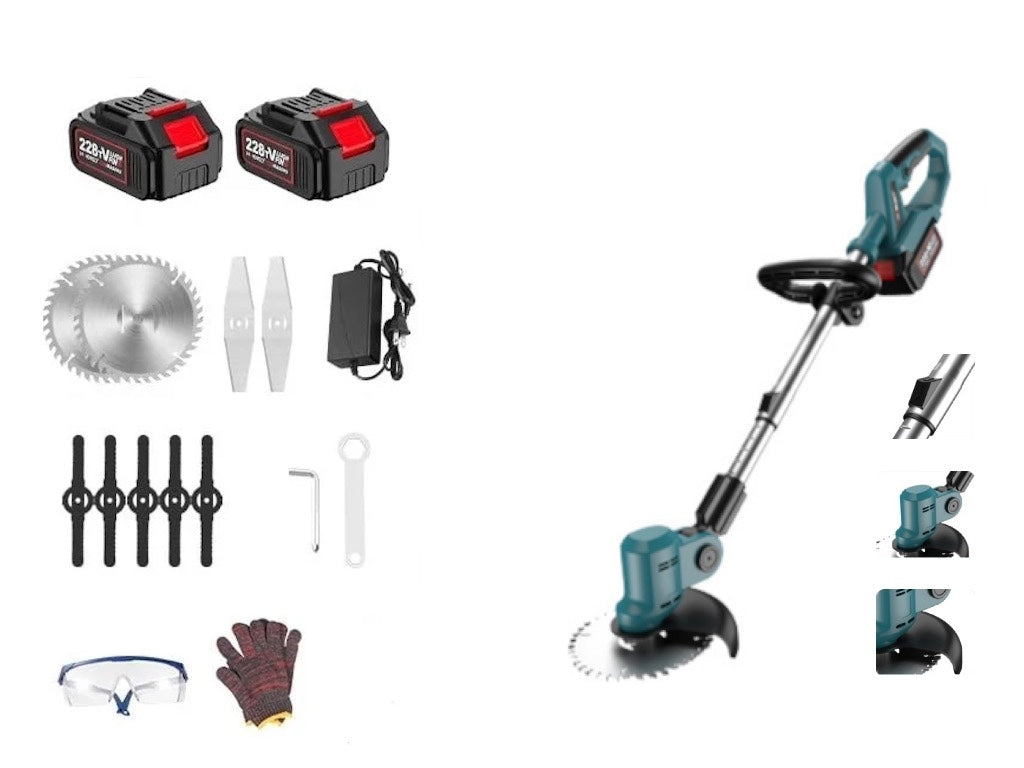 Cordless rechargeable handheld electric weed trimmer、garden edger tool、hedge trimmer(6inches saw blade)