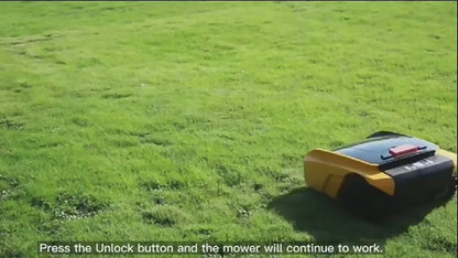 Automatic Robotic Lawn Mower, with Bluetooth app and Boundary Wire, The quietest in its Class(Gray)